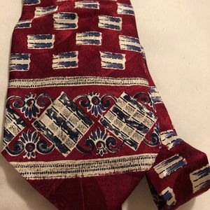 Vtg Mario Riva Maroon Italian silk necktie